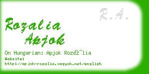 rozalia apjok business card